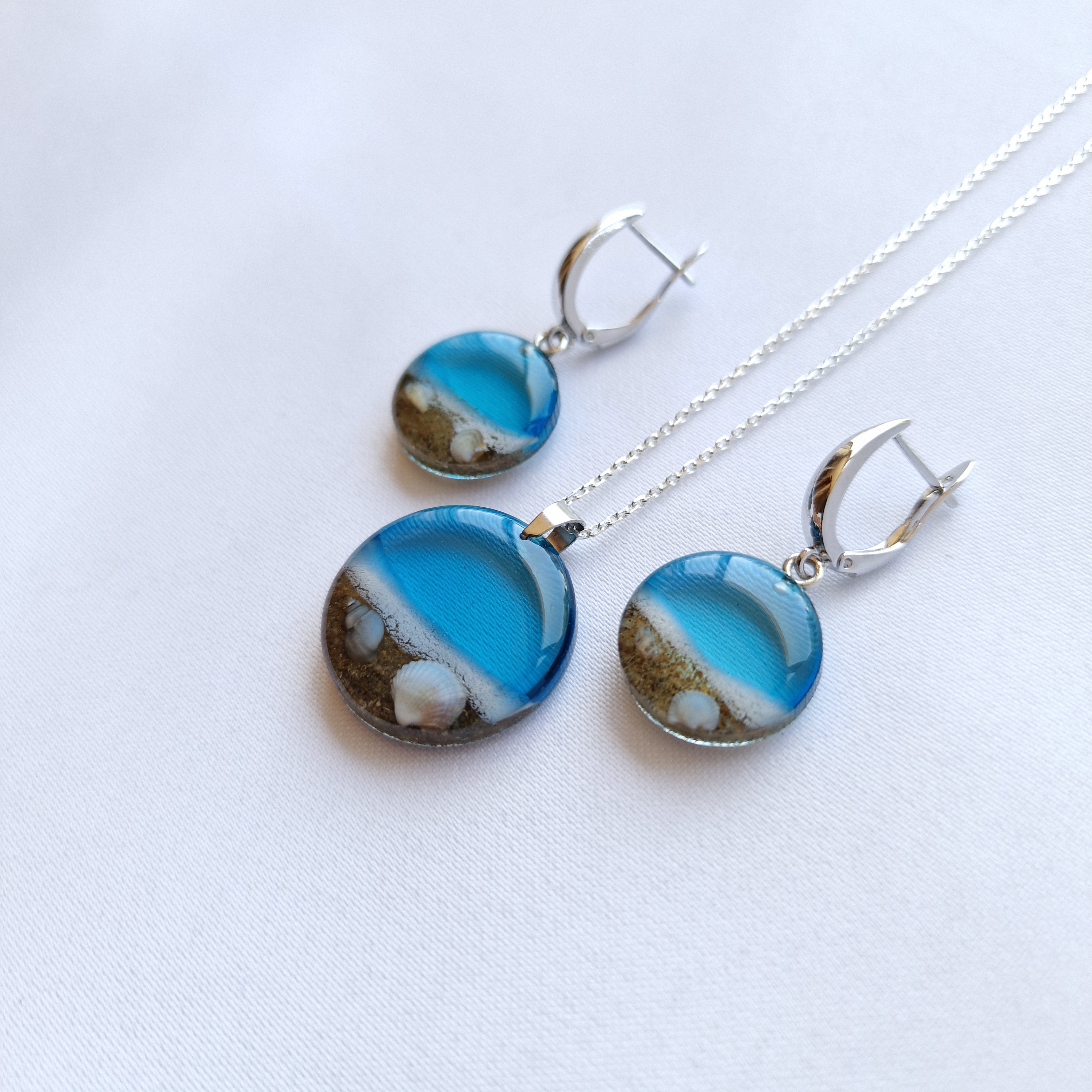 Caspian Sea Jewelry Set & 925 Sterling Silver - Free Shipping Worldwide